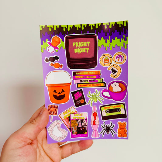 Junk Journal Stickers, Retro Halloween Minis