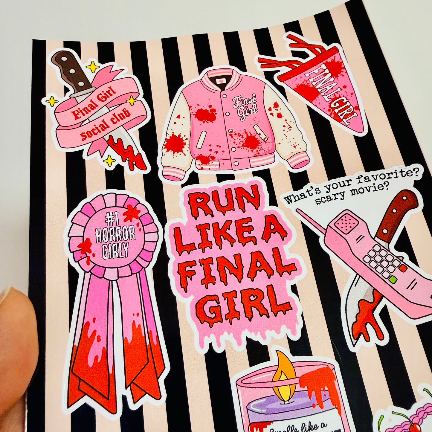 Junk Journal Stickers, Final Girl Minis