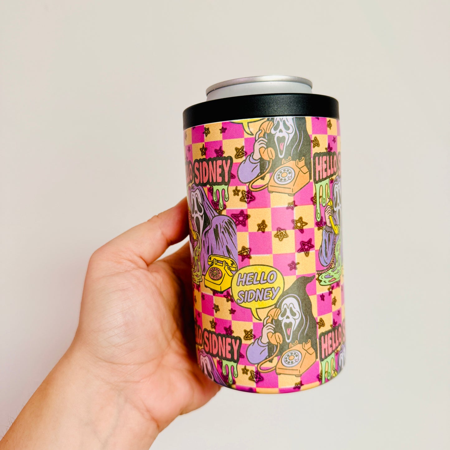 12 oz Can Cooler, Hello Sydney Pattern