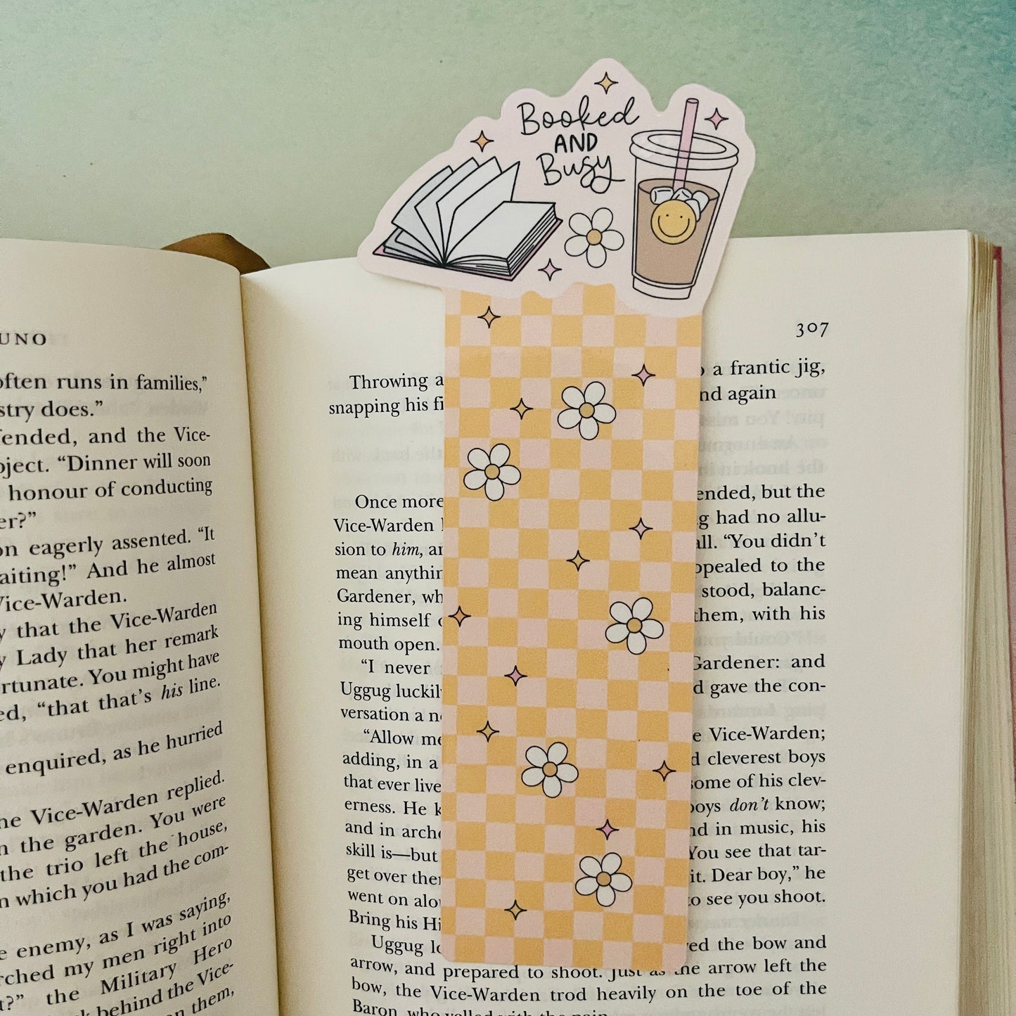 Bookmark Booked and Busy Plaid