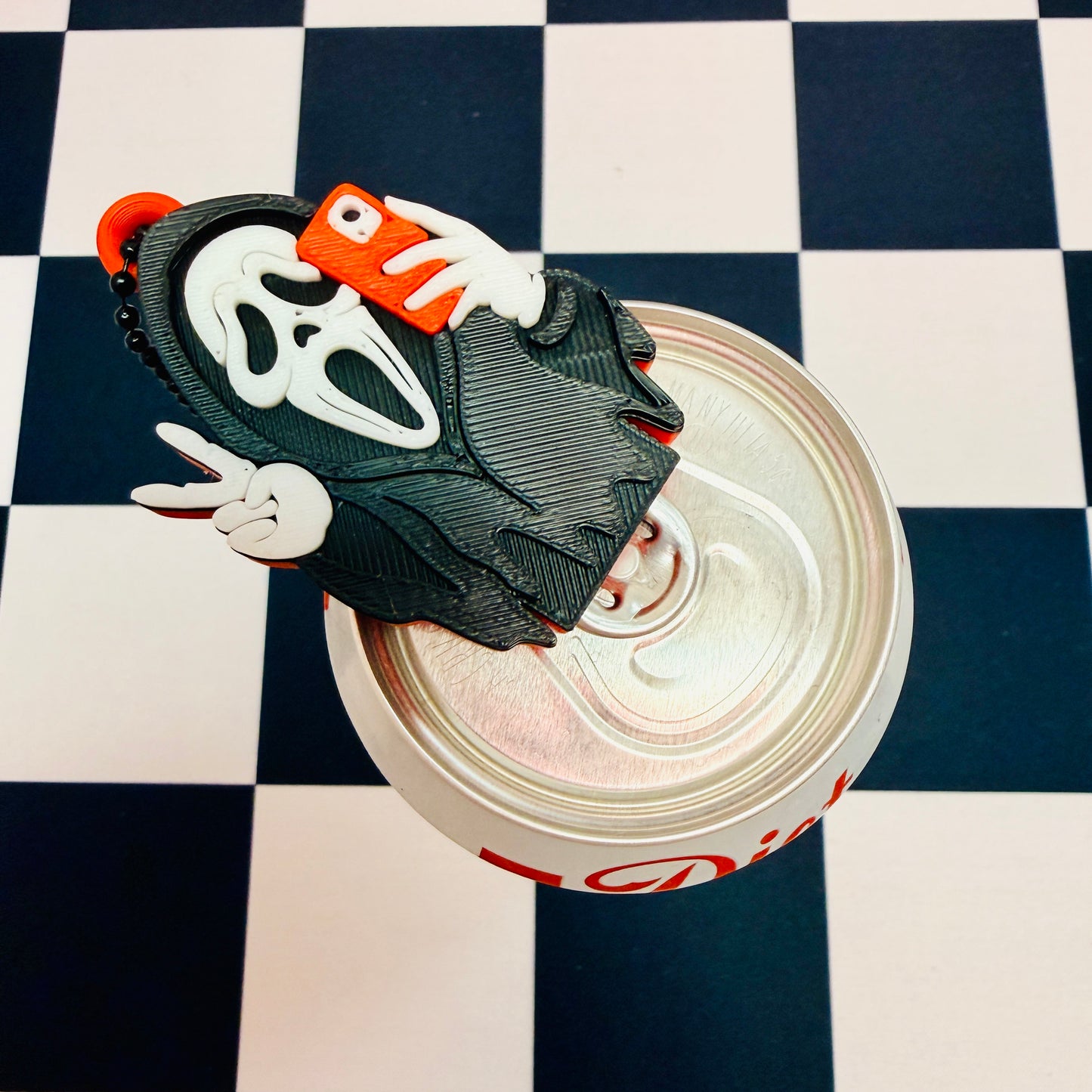 Nail Saver Bag Charm, Ghost Face Peace Selfie