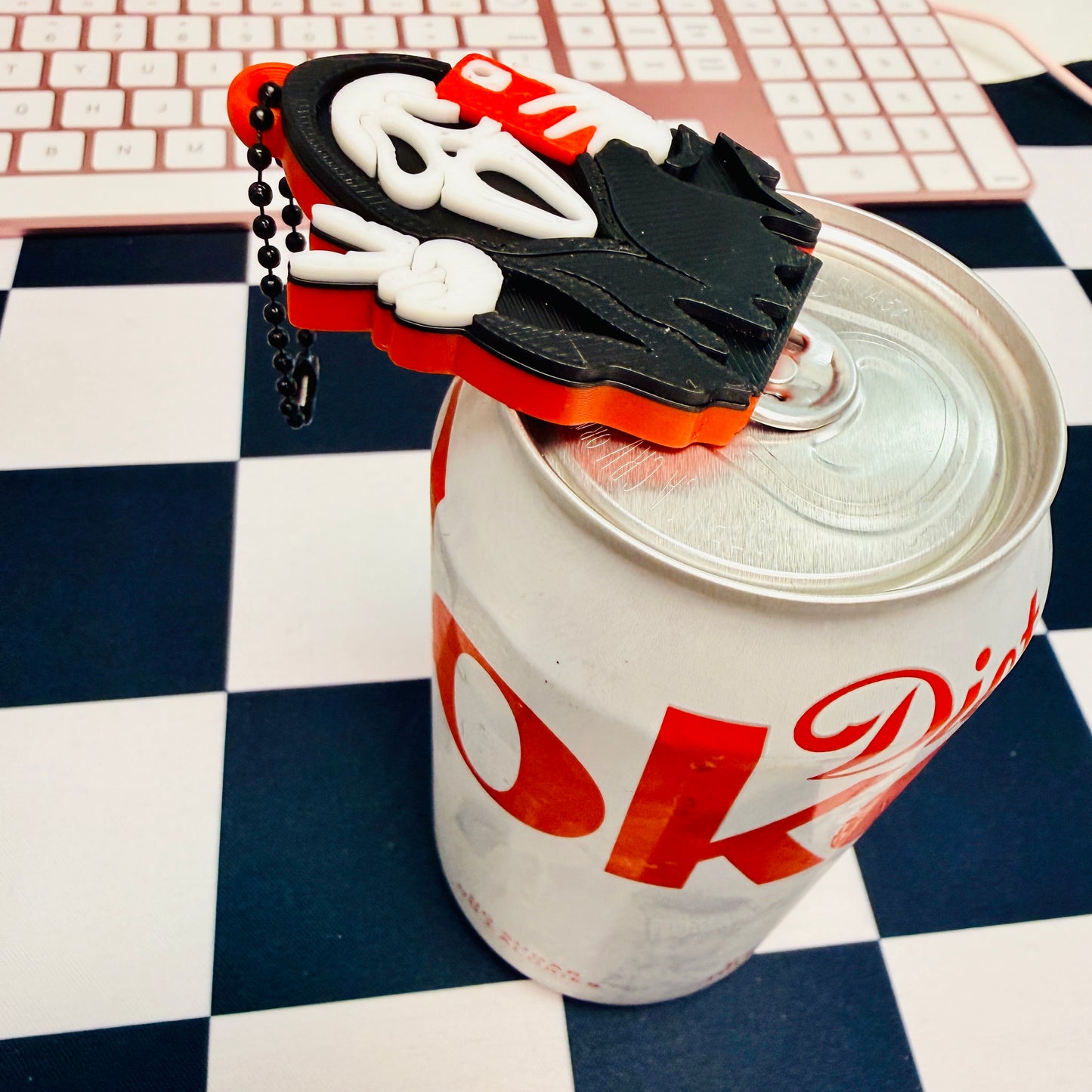 Nail Saver Bag Charm, Ghost Face Peace Selfie