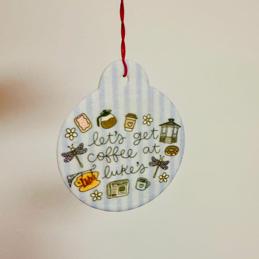 Car Air Freshener, Let's Get Coffee At Luke's