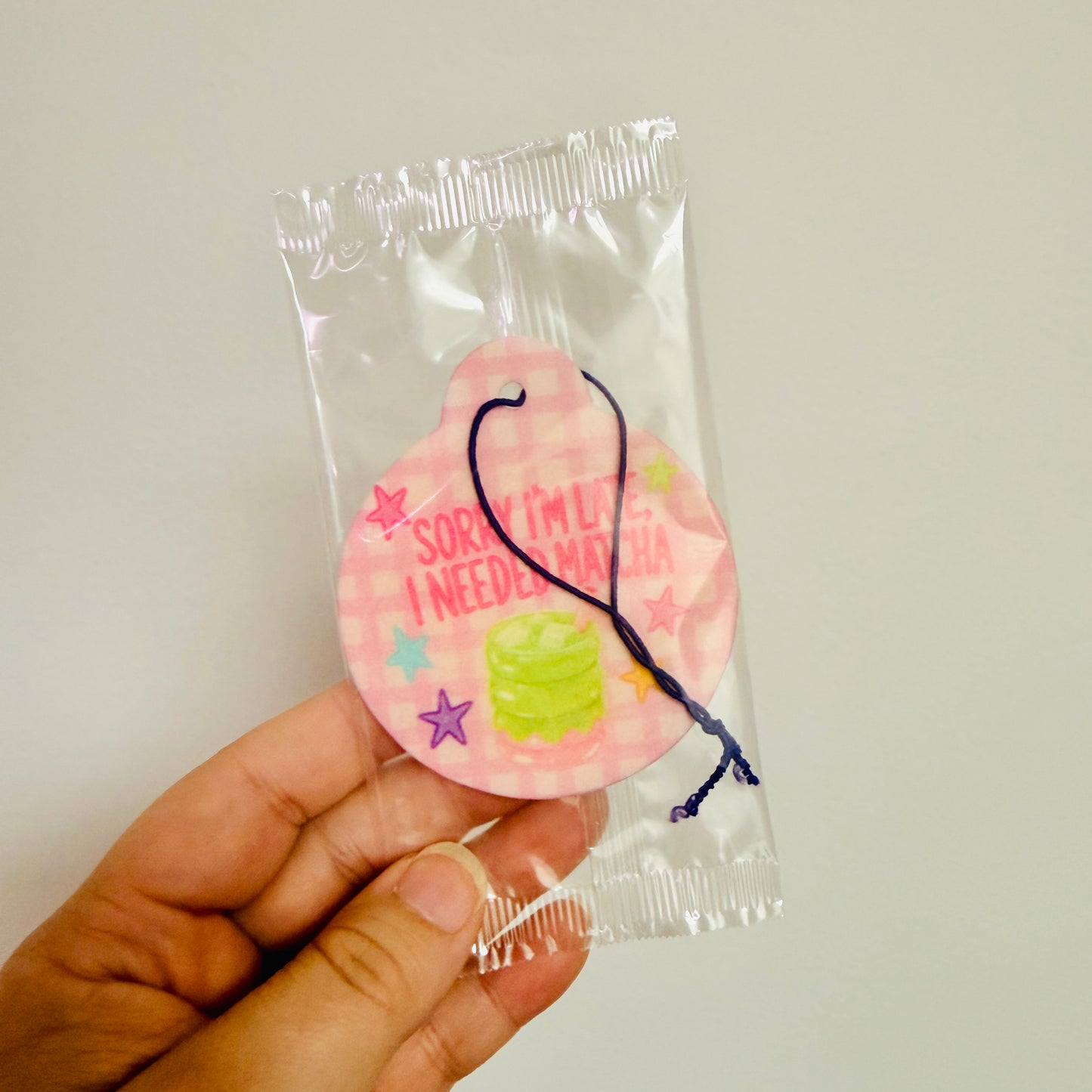 Car Air Freshener, Sorry I'm Late I Needed Matcha