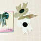 Magnetic Bookmark, Black Striped Bow