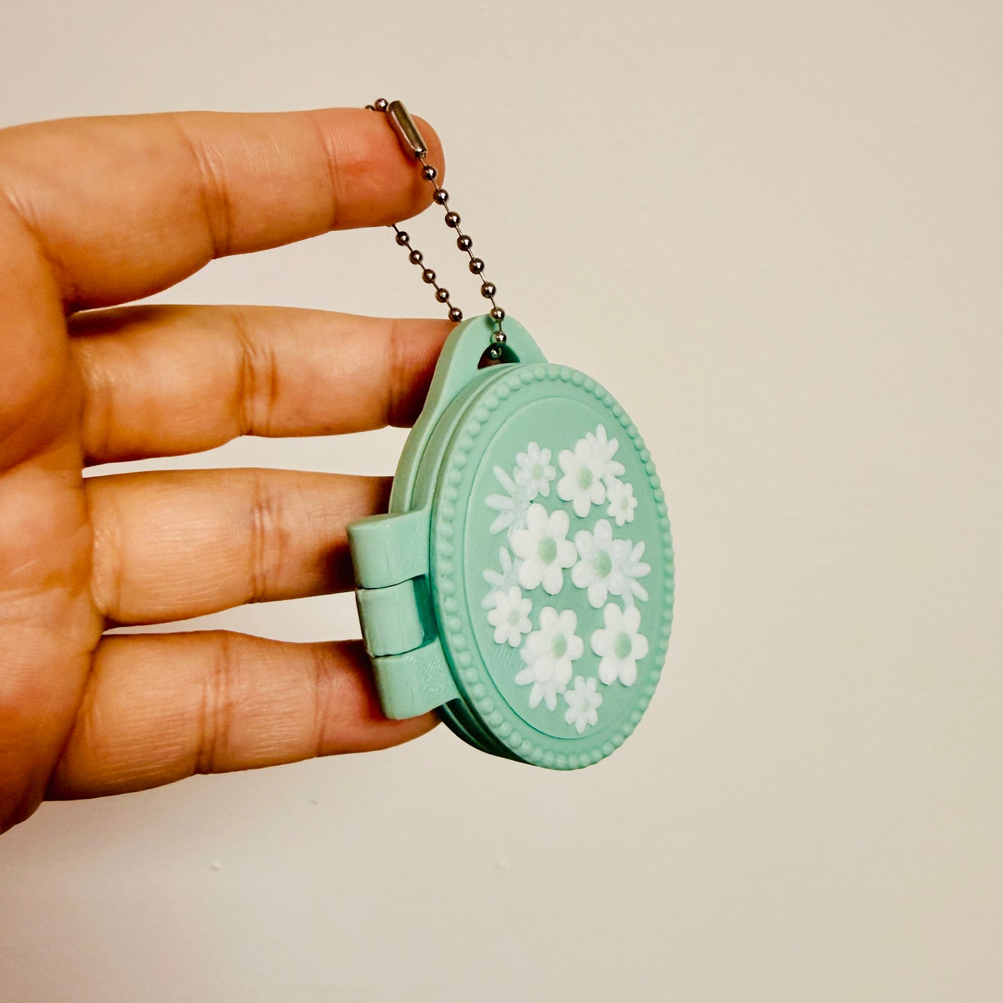 Bag Charm, Add Your Own Photos Floral Locket