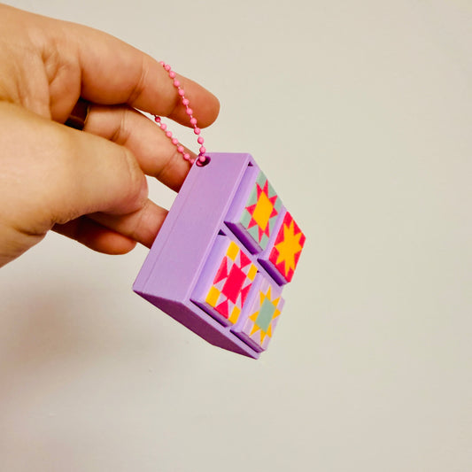 Clicker Keychain, Quilt Pattern