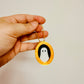 Clicker Keychain, Victorian Framed Ghost Painting