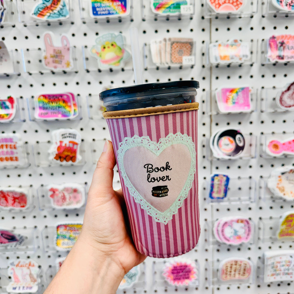 Large Drink Sleeve, Book Lover