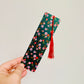 Bookmark With Tassel Ditsy Green Floral