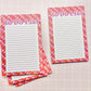 4x6 Notepad, Orange Plaid To Do List