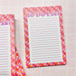 4x6 Notepad, Orange Plaid To Do List