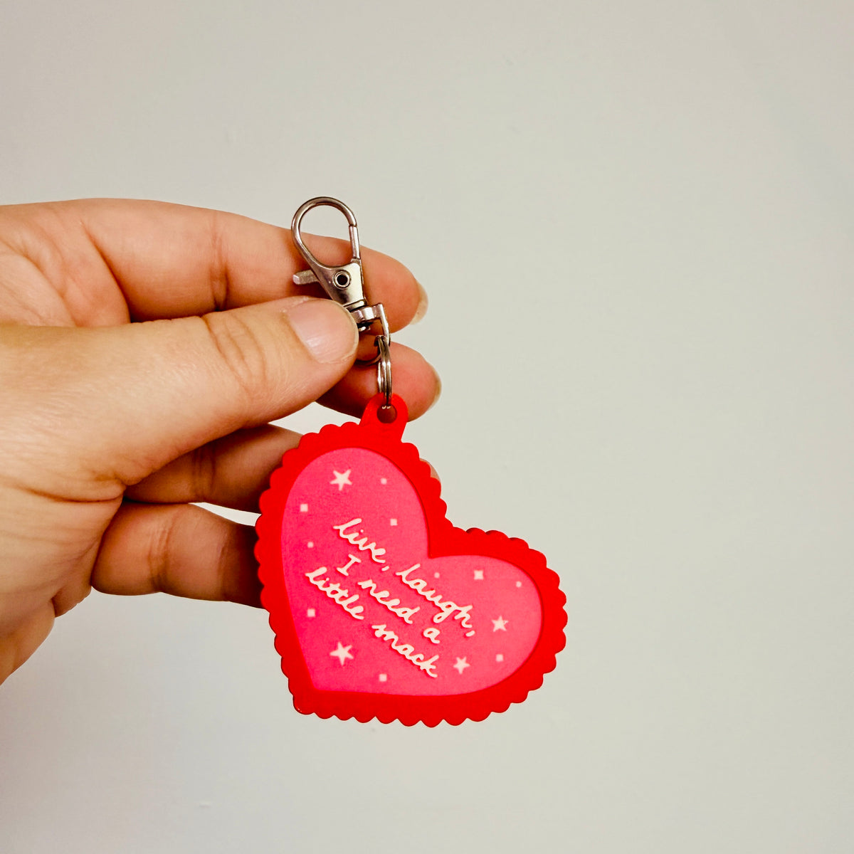 3D Keychain, Live Laugh I Need A Little Snack
