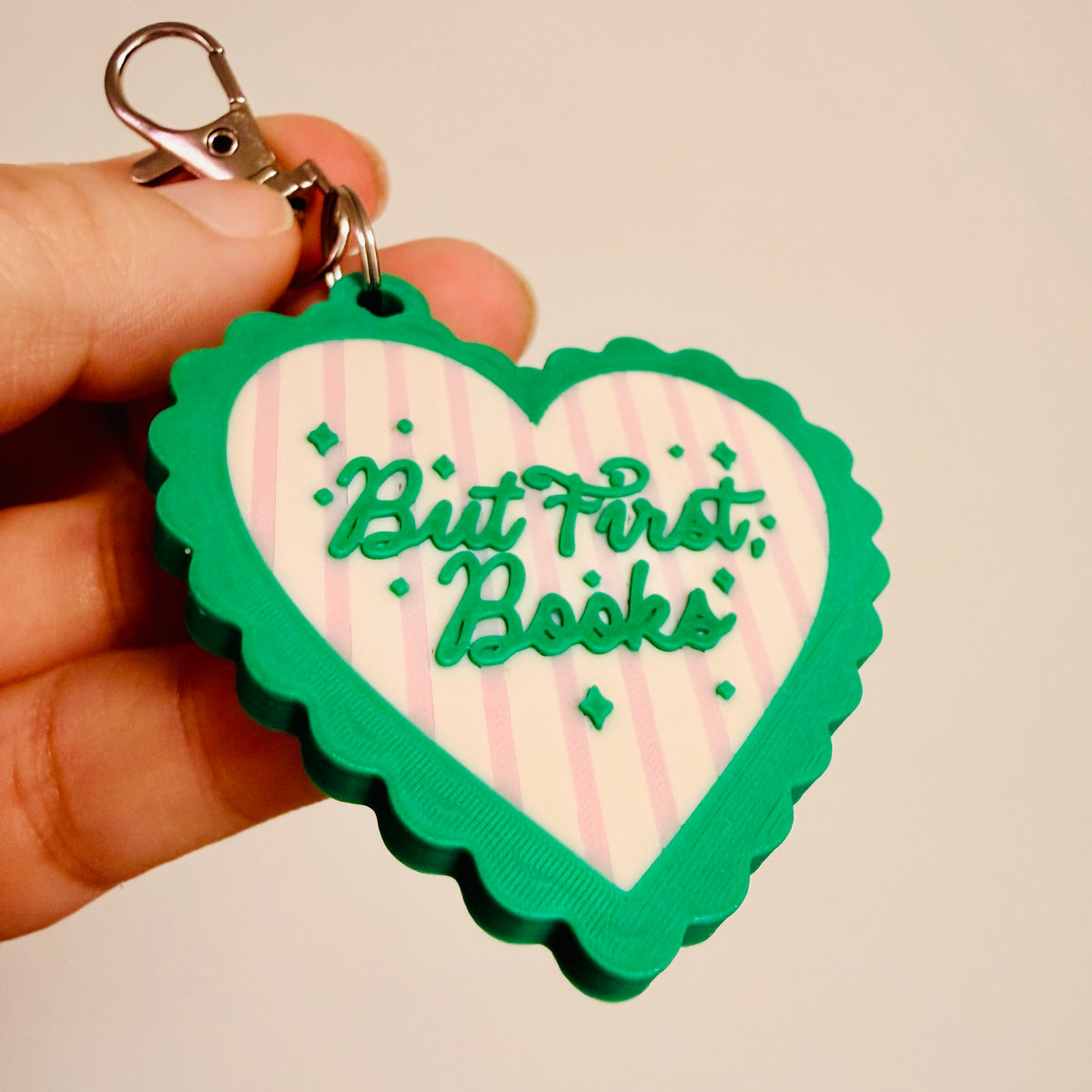 3D Keychain, But First Books