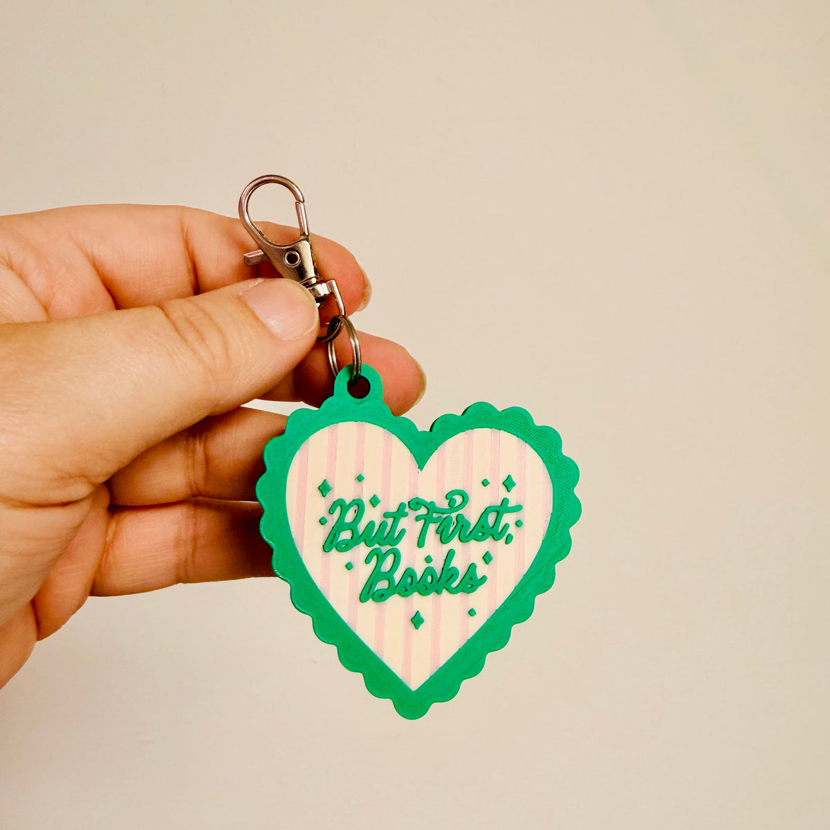3D Keychain, But First Books