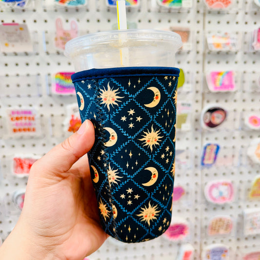 Large Drink Sleeve, Black Sun & Moon