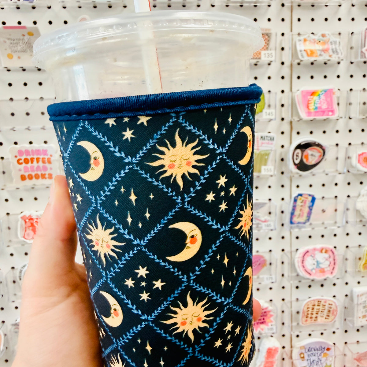 Large Drink Sleeve, Black Sun & Moon