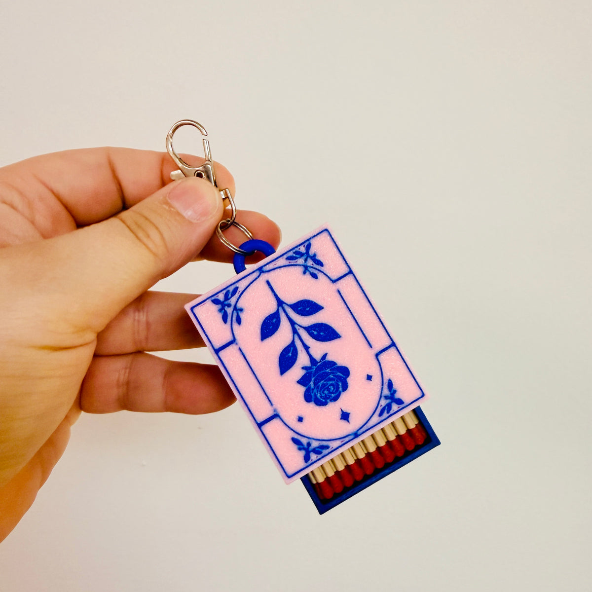 Clicker Keychain, Rose Matchbox