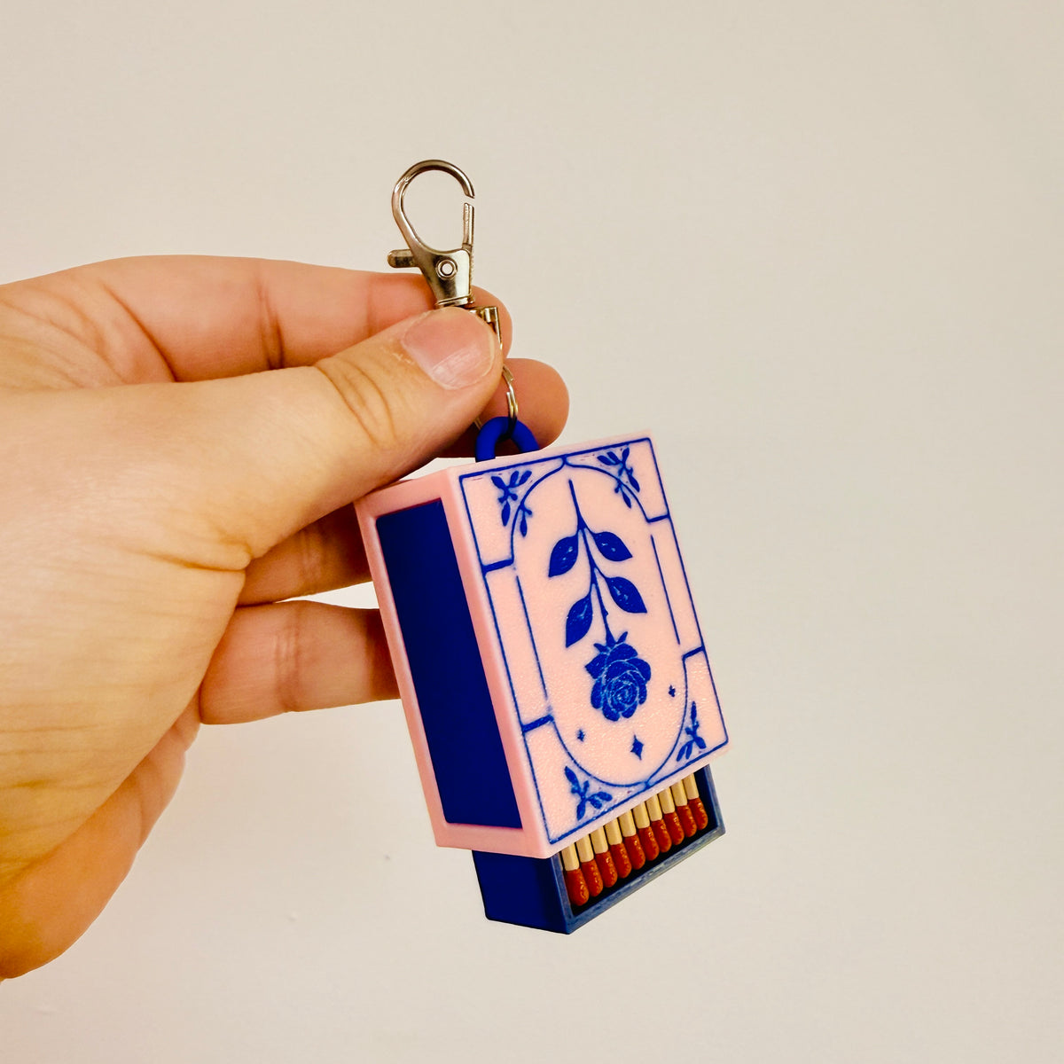 Clicker Keychain, Rose Matchbox