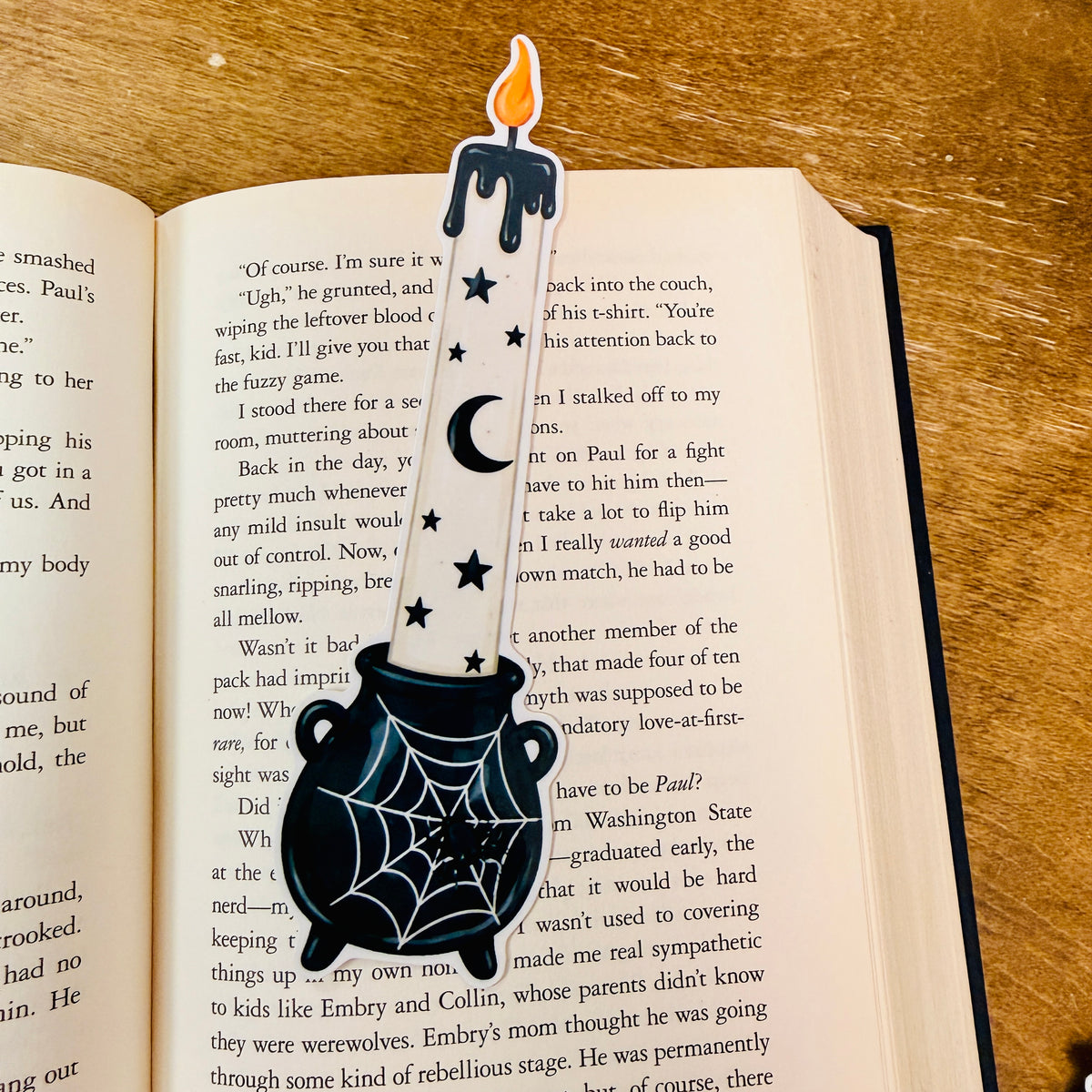 Bookmark Cauldren Candle