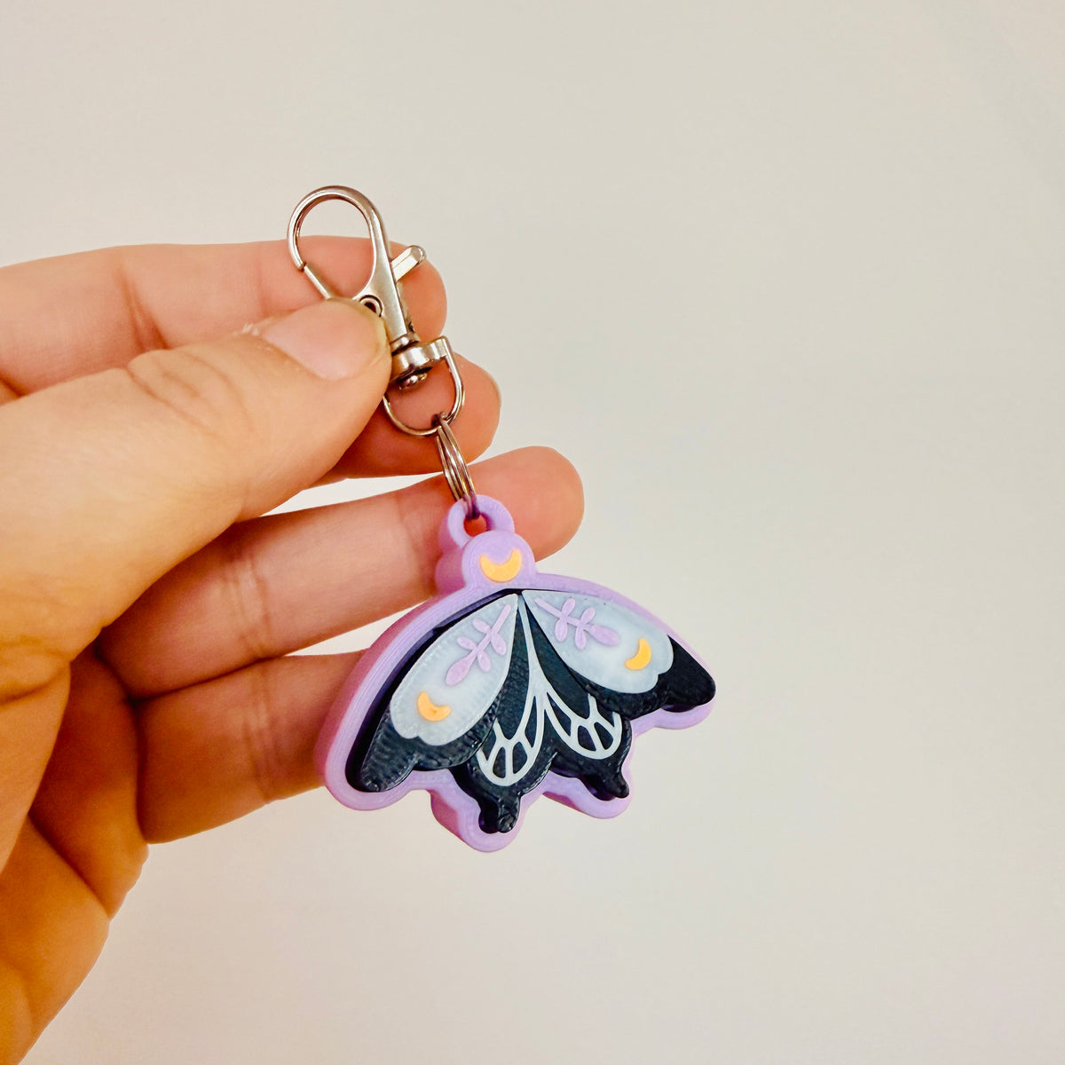 Clicker Keychain, Black Moth