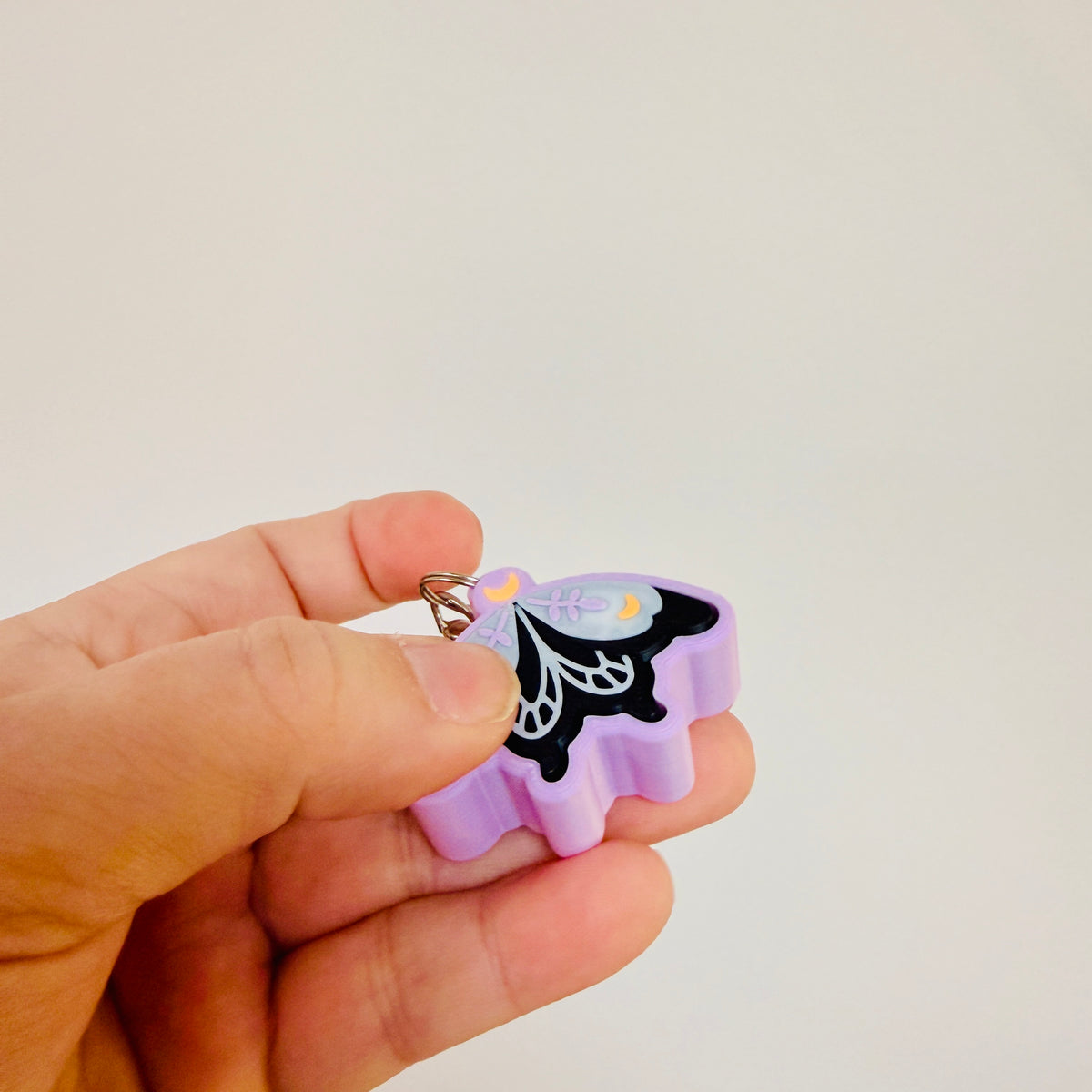 Clicker Keychain, Black Moth