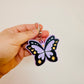 Clicker Keychain, Black Butterfly