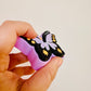 Clicker Keychain, Black Butterfly