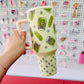 40oz Tumbler with Lid and Straw, Pickle Girly on Cream