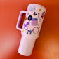 40oz Tumbler with Lid and Straw, Speak Now Inspired Theme on Purple