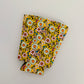 Iced Coffee Sleeve, Mustard Floral Pattern