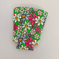Iced Coffee Sleeve, Bright Green Floral Pattern