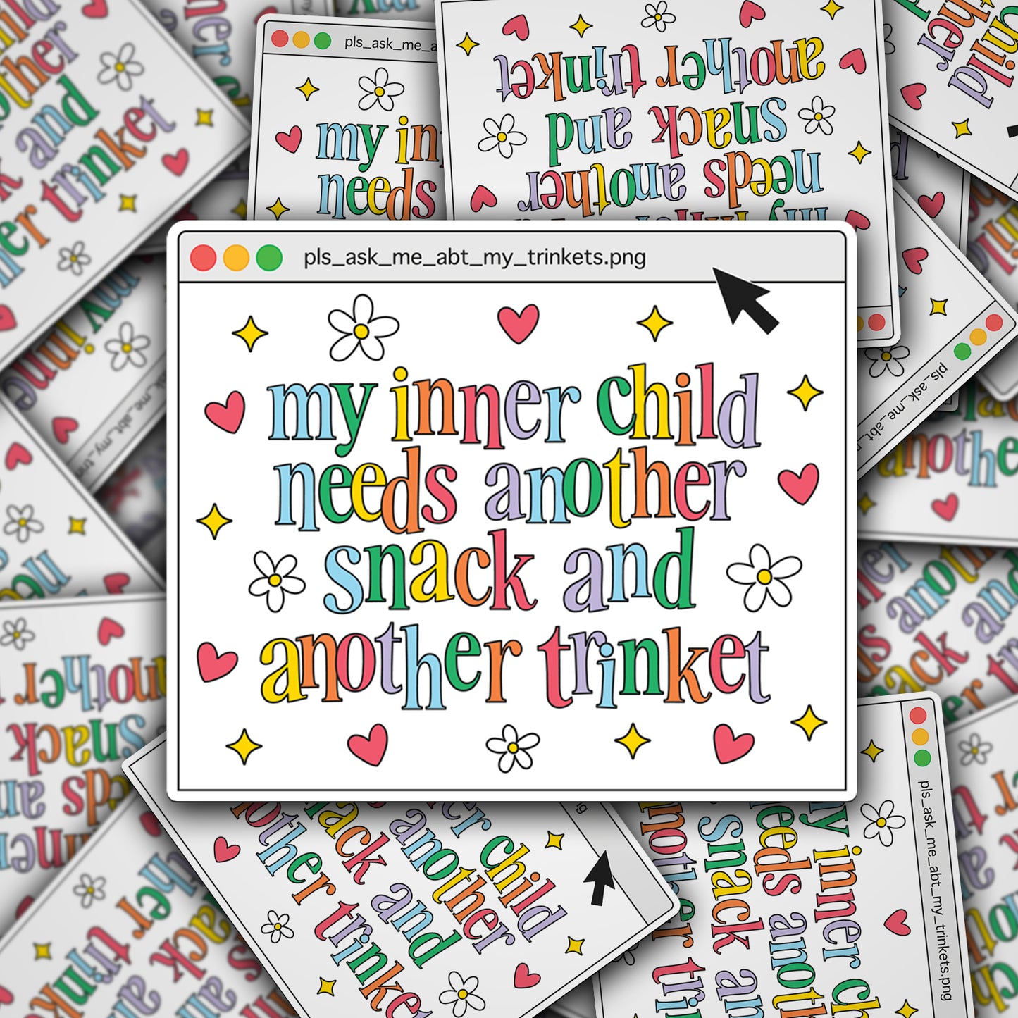 Vinyl Decal My Inner Child Needs Another Snack