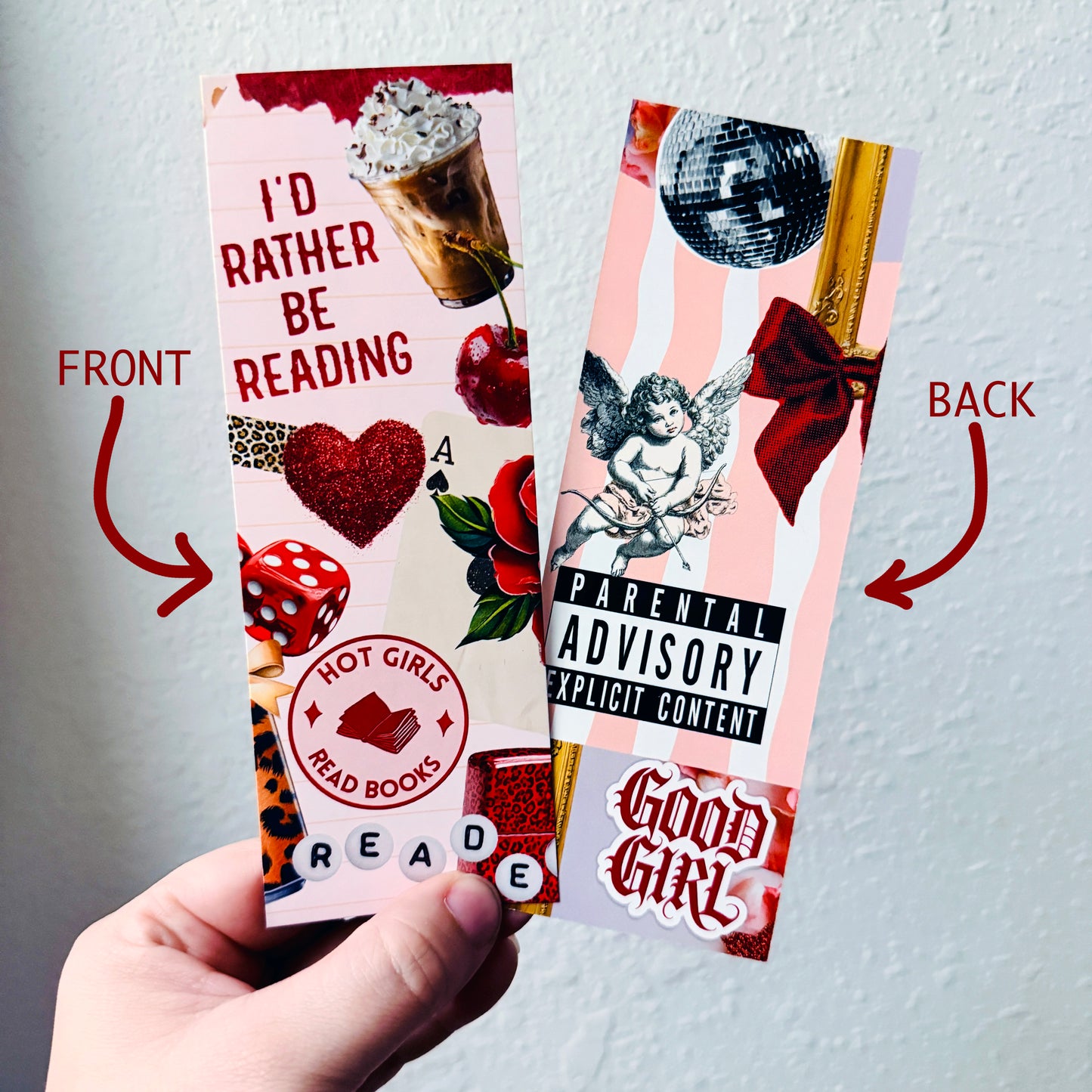 Bookmark Junk Journal Style I'd Rather Be Reading