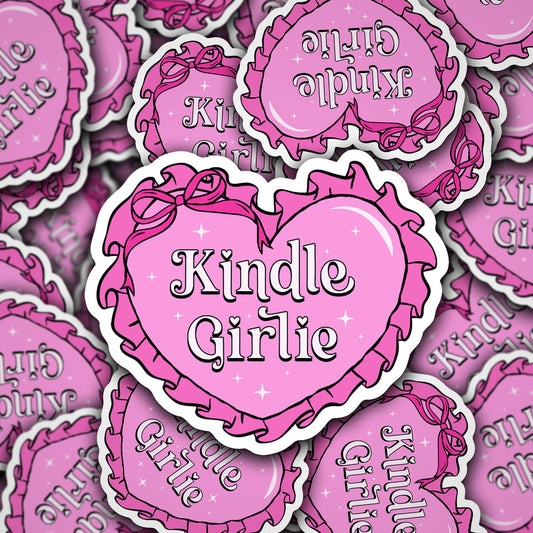 Vinyl Decal Kindle Girlie Pink Heart