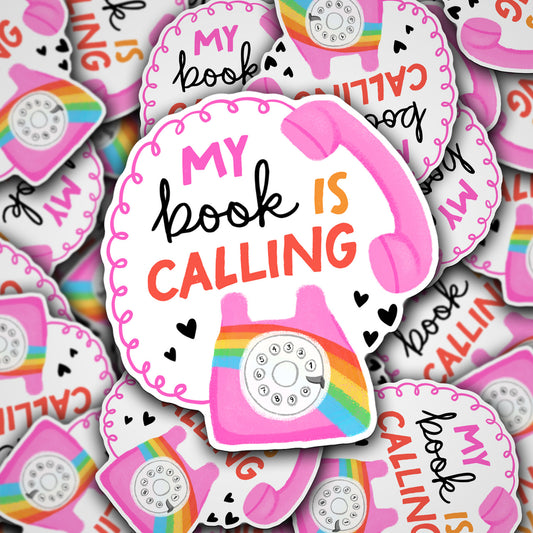 Vinyl Decal My Book Is Calling