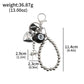 Wristlet Keychain, 8 Ball & Dice on Silver Chain