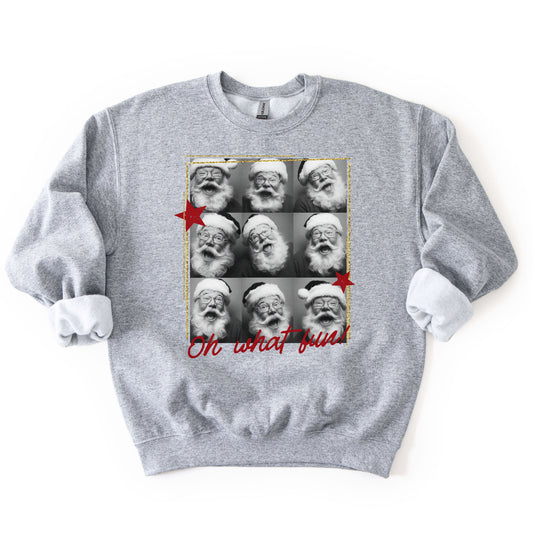 Oh What Fun Santa Photo Op Graphic Sweatshirt