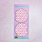 2 Car Coasters, Coquette Pink Berry Pattern