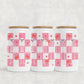 White Can Glass, Pink Skeletons