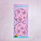2 Car Coasters, Pink Spiderweb Pattern