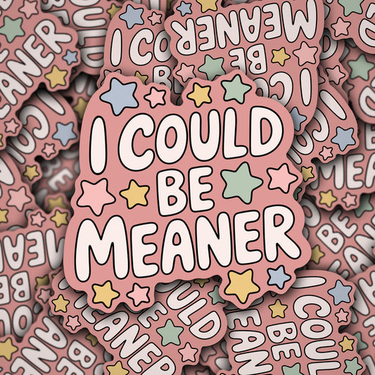 Vinyl Decal I Could Be Meaner