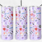 20 oz Skinny Tumbler, Sabrina Icons on Purple