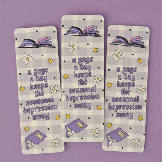 Bookmark A Page A Day Keeps The Seasonal Depression Away