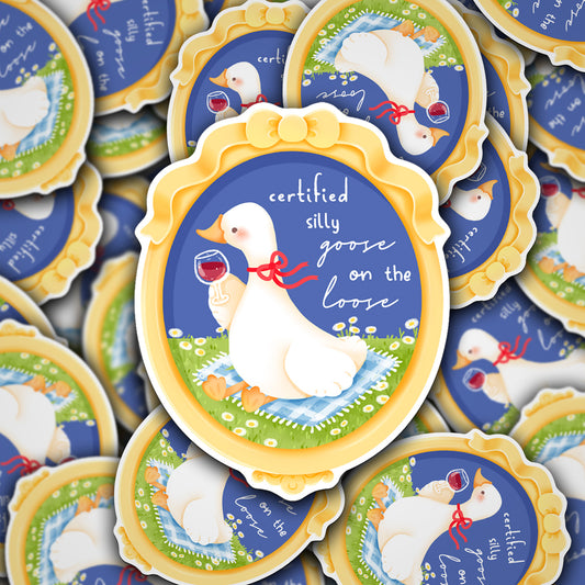 Vinyl Decal Silly Goose On The Loose