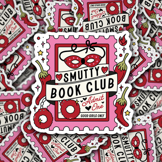 Vinyl Decal Smutty Book Club Ticket