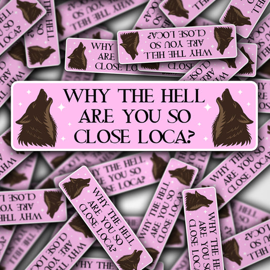 Vinyl Car Decal Why The Hell Are You So Close Loca
