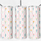 20 oz Skinny Tumbler, Spring Floral Rows