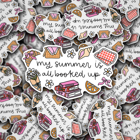 Vinyl Decal My Summer Is All Booked Up