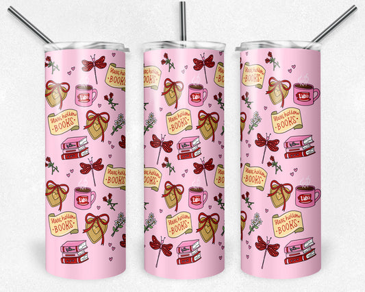 20 oz Skinny Tumbler, Stars Hollow Books Val Design